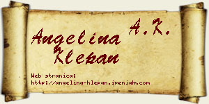 Angelina Klepan vizit kartica